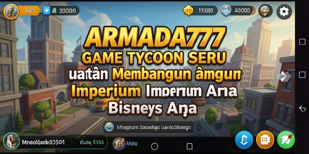 Tampilan gameplay ARMADA777 yang menampilkan strategi bisnis yang seru.