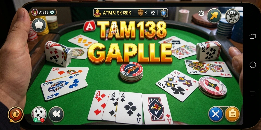 Screenshot menampilkan gameplay seru ATM138 dalam permainan Gaple.