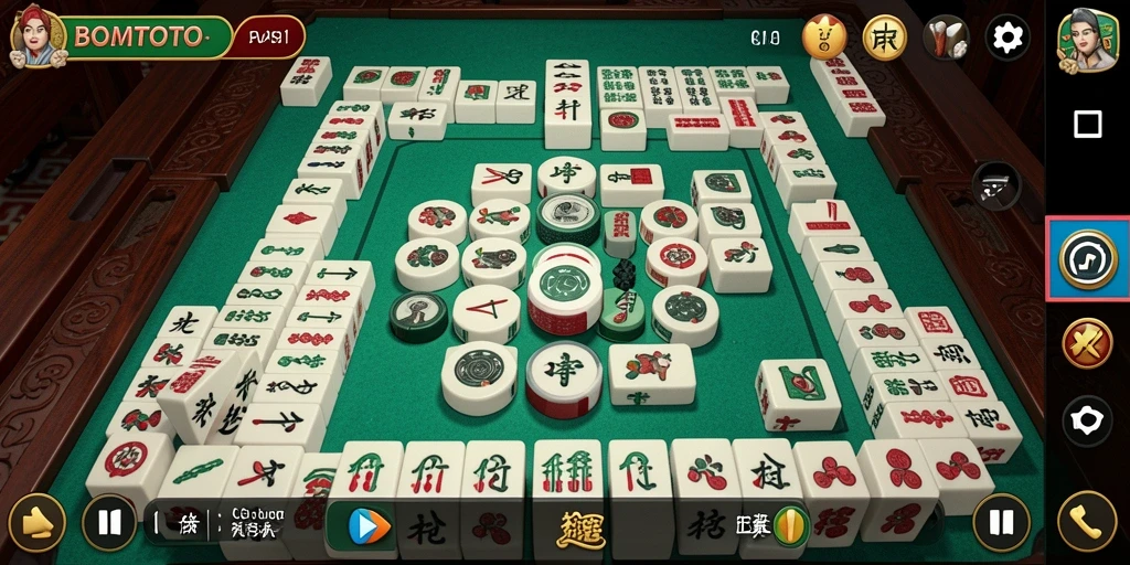 Tampilan gameplay BOMTOTO yang menarik dengan tantangan Mahjong.