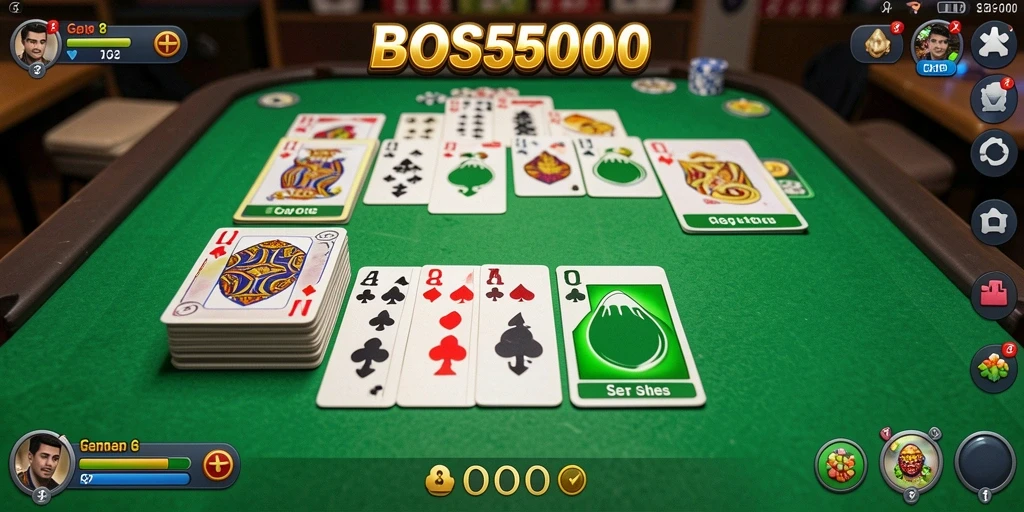Tampilan gameplay seru dalam Game Gaple BOS5000.