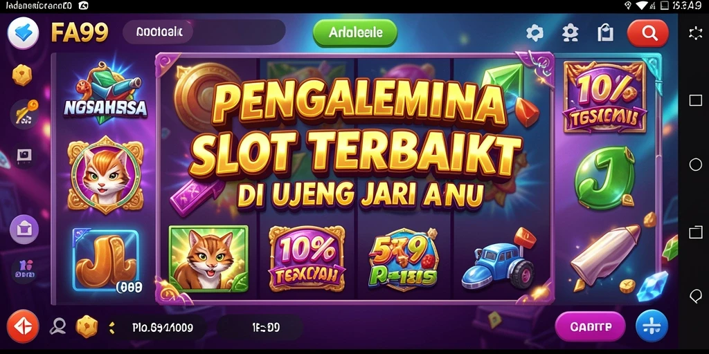 Screenshot menampilkan gameplay yang seru dari FA99 dengan berbagai slot menarik.