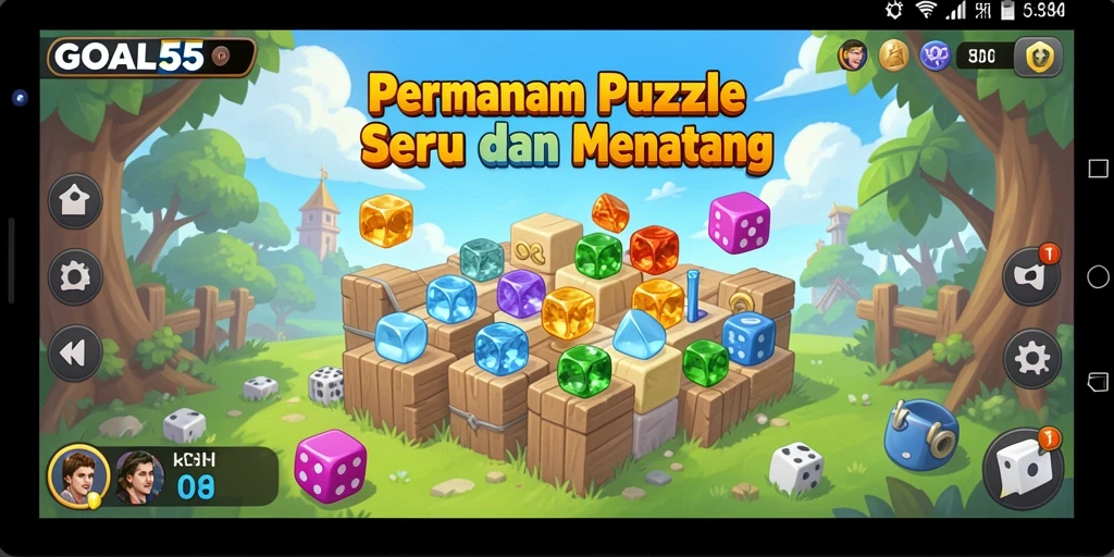 Tampilan gameplay GOAL55 yang menantang dan menyenangkan.