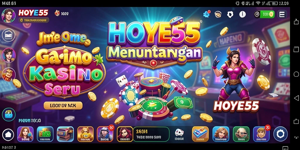 Screenshot gameplay HOYE55 menampilkan suasana kasino yang realistis dan menyenangkan.