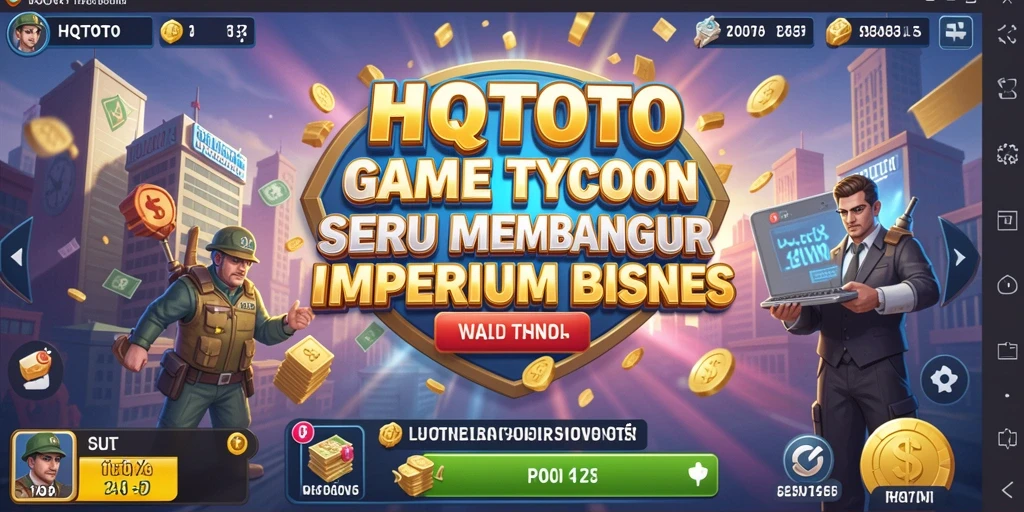Tampilan gameplay seru HQTOTO dalam membangun bisnis Tycoon.