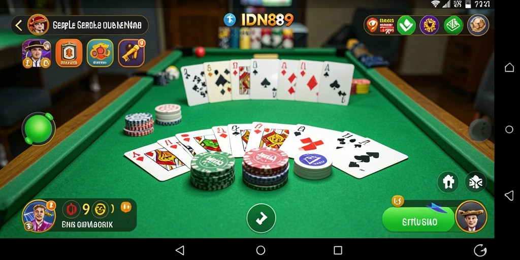Tampilan menarik dan seru dari gameplay Gaple IDN89.