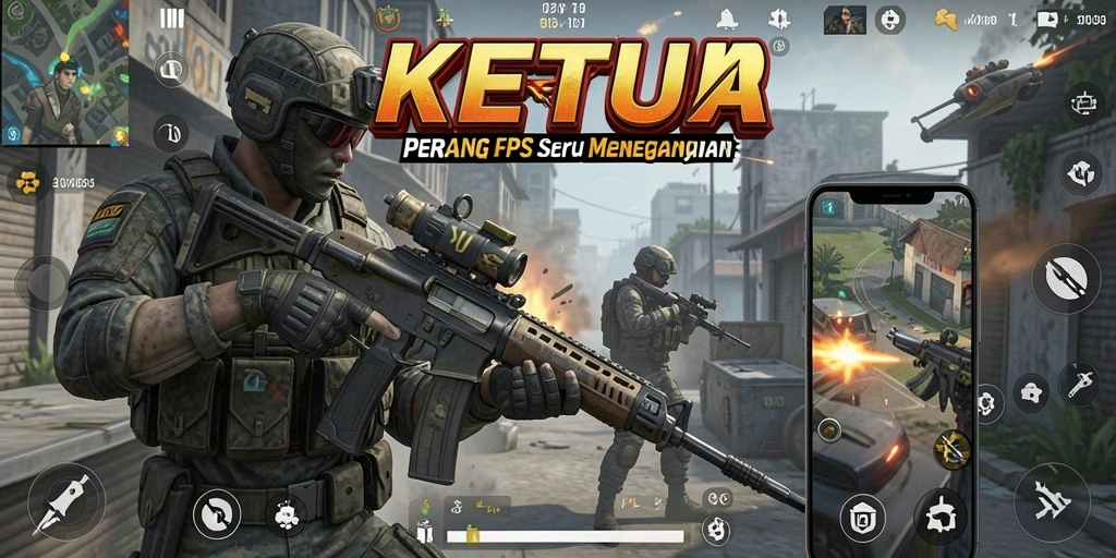 Gameplay intens dari KETUA dengan aksi tembak-menembak penuh adrenalin.