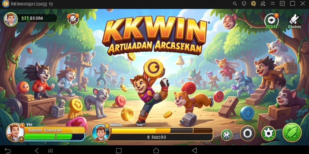 Tangkapan layar gameplay KKWIN menampilkan aksi seru dalam petualangan Arcade.