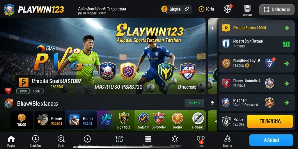 Tampilan menarik dari gameplay Sportsbook di PLAYWIN123.