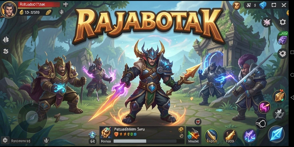 Tampilan gameplay RAJABOTAK yang menakjubkan dalam mode MMORPG.