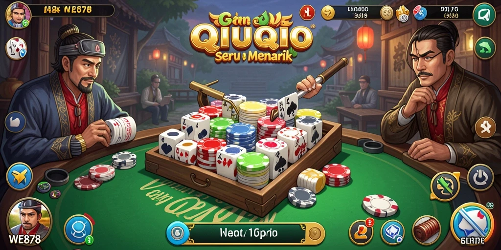 Tampilan utama WE878 menunjukkan keseruan bermain QiuQiu dengan teman.