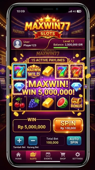 Halaman aplikasi dengan informasi lengkap di maxwin77.